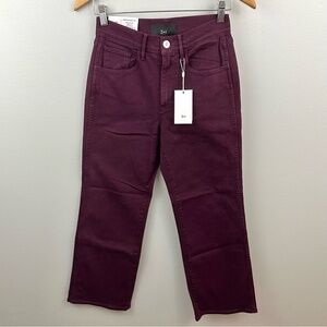 3x1 Burgundy Shelter Wide Leg Jeans NWT Size 26 Chic Quiet Luxury Party Date